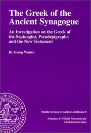 Front cover of The Greek of the Ancient Synagogue by Georg Walser