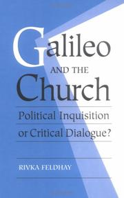 Front cover of Galileo and the church by Rivka Feldhay