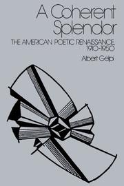 Cover of A Coherent Splendor by Albert Gelpi