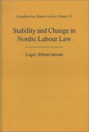 Front cover of Stability & Change in Nordic Labour Law by Peter Wahlgren