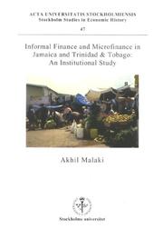 Front cover of Informal Finance & Microfinance in Jamaica, Trinidad & Tobago by Akhil Malaki