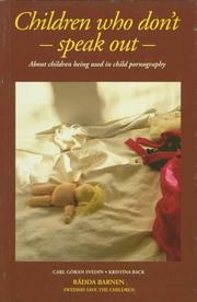 Front cover of Children who don't speak out by Carl Göran Svedin