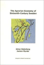 Front cover of The agrarian economy of sixteenth-century Sweden by Johan Söderberg