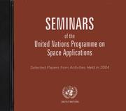 Front cover of Seminars of the United Nations Programme on Space Applications 2004 by Unknown