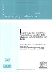 Front cover of Invertir Mejor Para Invertir Mas: Financiamiento Y Gestion De La Educacion En America Latina Y El Caribe (Series: Seminarios Y Conferencias) by Unknown