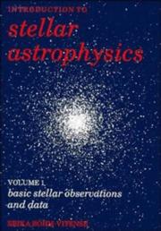 Front cover of Introduction to stellar astrophysics by Erika Böhm-Vitense