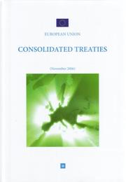 Cover of Consolidated Treaties (November 2006) by Office for Official Publications of the European Communities