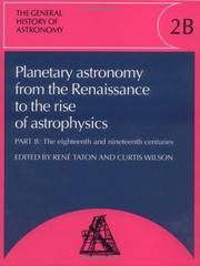 Front cover of Planetary astronomy from the Renaissance to the rise of astrophysics by Rene Taton