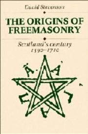 Front cover of The origins of Freemasonry by Stevenson, David Ph. D.