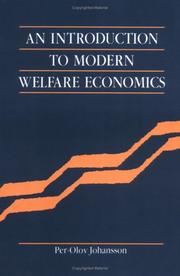 Front cover of An introduction to modern welfare economics by Per-Olov Johansson