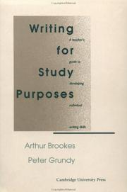 Cover of Writing for study purposes by Arthur Brookes