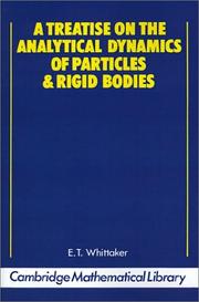 Cover of A Treatise on the Analytical Dynamics of Particles and Rigid Bodios by E. T. Whittaker