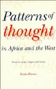 Front cover of Patterns of Thought in Africa and the West by Robin Horton