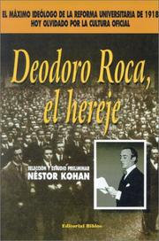 Cover of Deodoro Roca, el hereje by Deodoro Roca