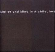 Front cover of Matter and mind in architecture by International Alvar Aalto Symposium (7th 1997 Jyväskylä, Finland)