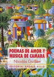 Front cover of Poemas de amor y Música de cámara by Nicolás Guillén
