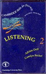 Front cover of Listening 2 Cassettes (2): Intermediate (Cambridge Skills for Fluency) by Adrian Doff