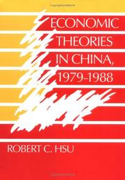 Front cover of Economic theories in China, 1979-1988 by Robert C. Hsu