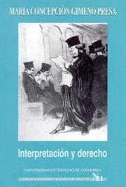 Front cover of Interpretacion y Derecho by Maria Concepcion Gimeno Presa