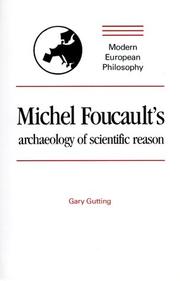 Front cover of Michel Foucault's archaeology of scientific reason by Gary Gutting