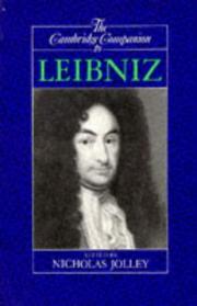 Front cover of The Cambridge companion to Leibniz by Nicholas Jolley