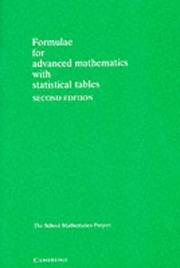 Front cover of Formulae for Advanced Mathematics with Statistical Tables (School Mathematics Project Tables) by School Mathematics Project.