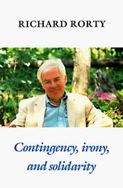Front cover of Contingency, irony, and solidarity by Richard Rorty