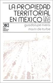 Front cover of LA PROPIEDAD TERRITORIAL EN MEXICO 1301-1810 by Guadalupe Rivera