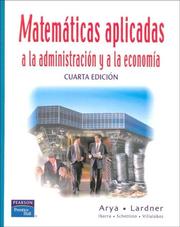 Front cover of Matematicas aplicadas a la Administracion y a la Economia quinta edicion by Jagdish C Arya