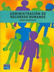 Front cover of Administracion de Recursos Humanos by Jaime Maristany