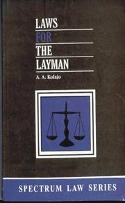 Front cover of Laws for the Layman (Working Paper Series, 5/96) by A. A. Kolajo