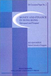 Front cover of Money and Finance in Hong Kong by East Asian Institute
