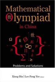 Front cover of Mathematical Olympiad in China by Bin Xiong