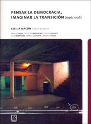 Cover of Pensar La Democracia, Imaginar La Transicion (1976/2006) by Cecilia Macon