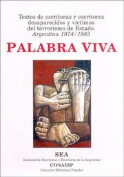 Front cover of Palabra Viva - Escritoras y Escritores Desaparecidos by S. E. a.