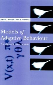 Front cover of Models of Adaptive Behaviour by Alasdair Houston