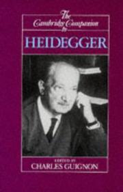 Front cover of The Cambridge companion to Heidegger by Charles B. Guignon