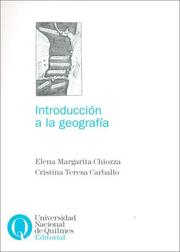 Front cover of Introduccion a la Geografia by Cristina Teresa Carballo