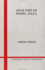 Front cover of Analysis of Panel Data (Econometric Society Monographs) by Cheng Hsiao