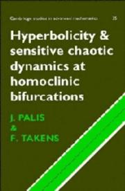 Front cover of Hyperbolicity and sensitive chaotic dynamics at homoclinic bifurcations by Jacob Palis Júnior