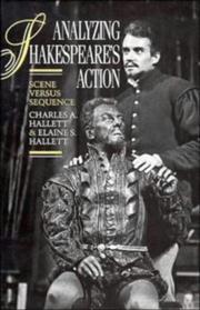 Cover of Analyzing Shakespeare's action by Charles A. Hallett