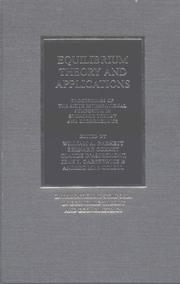 Front cover of Equilibrium theory and applications by International Symposium in Economic Theory and Econometrics (6th 1989 Louvain-la-Neuve, Belgium)
