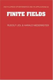 Cover of Finite fields by Rudolf Lidl