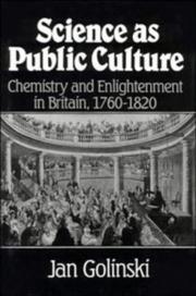 Front cover of Science as public culture by Jan Golinski