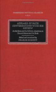 Front cover of Adelard of Bath, conversations with his nephew by Adelard of Bath