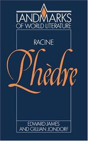 Cover of Racine, Phèdre by E. D. James