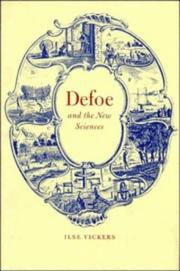 Cover of Defoe and the new sciences by Ilse Vickers