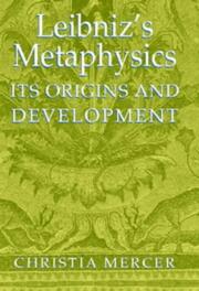 Front cover of Leibniz's Metaphysics by Christia Mercer