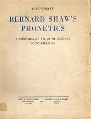 Cover of Bernard Shaw's phonetics by Joseph Saxe