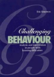 Cover of Challenging Behaviour by Eric Emerson